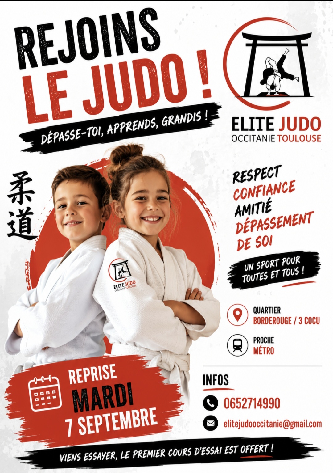 Affiche Rejoins le judo — Elite Judo Occitanie Toulouse